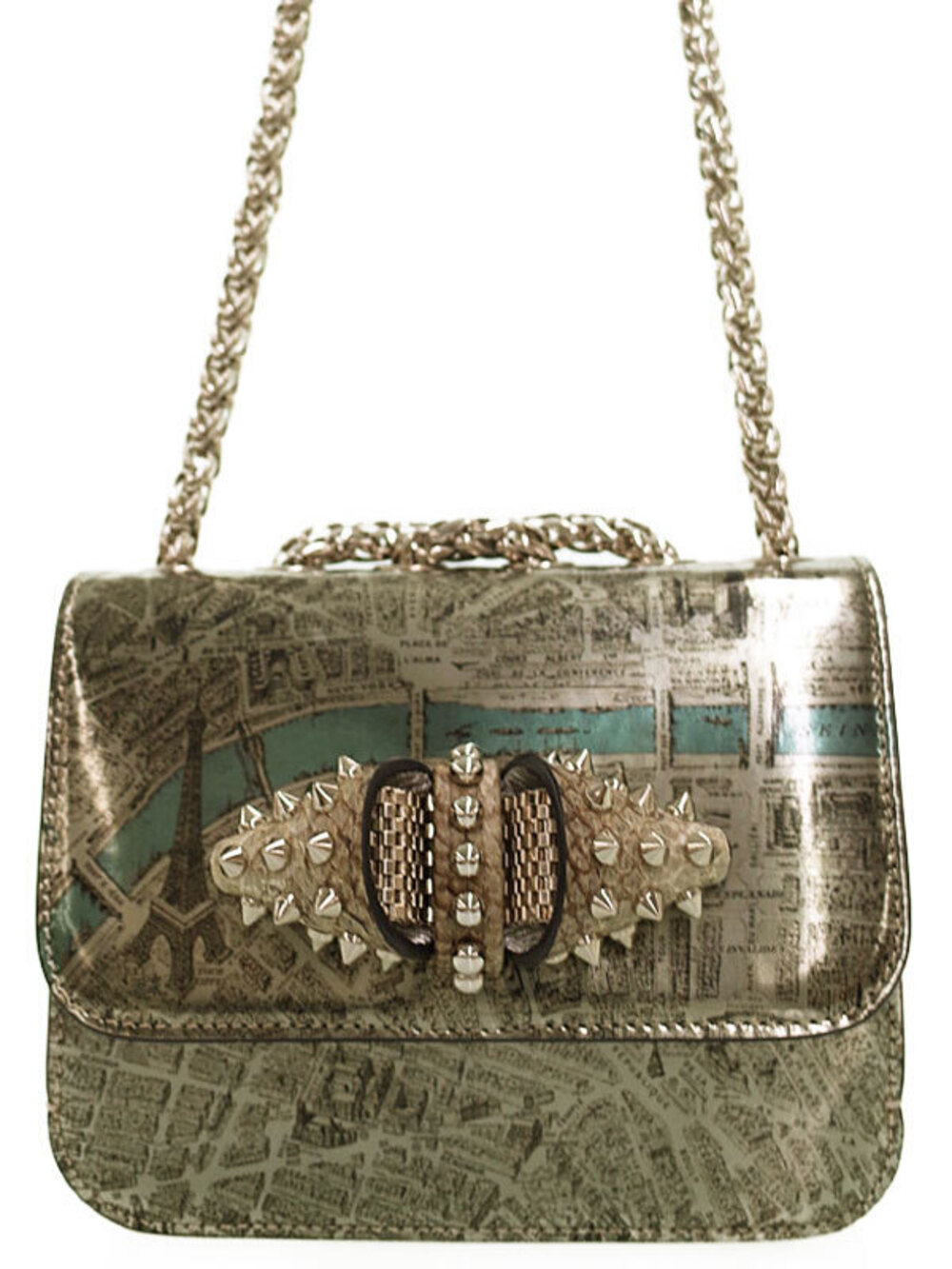 Christian Louboutin Sweet Charity Baby Spike Chain Shoulder Bag